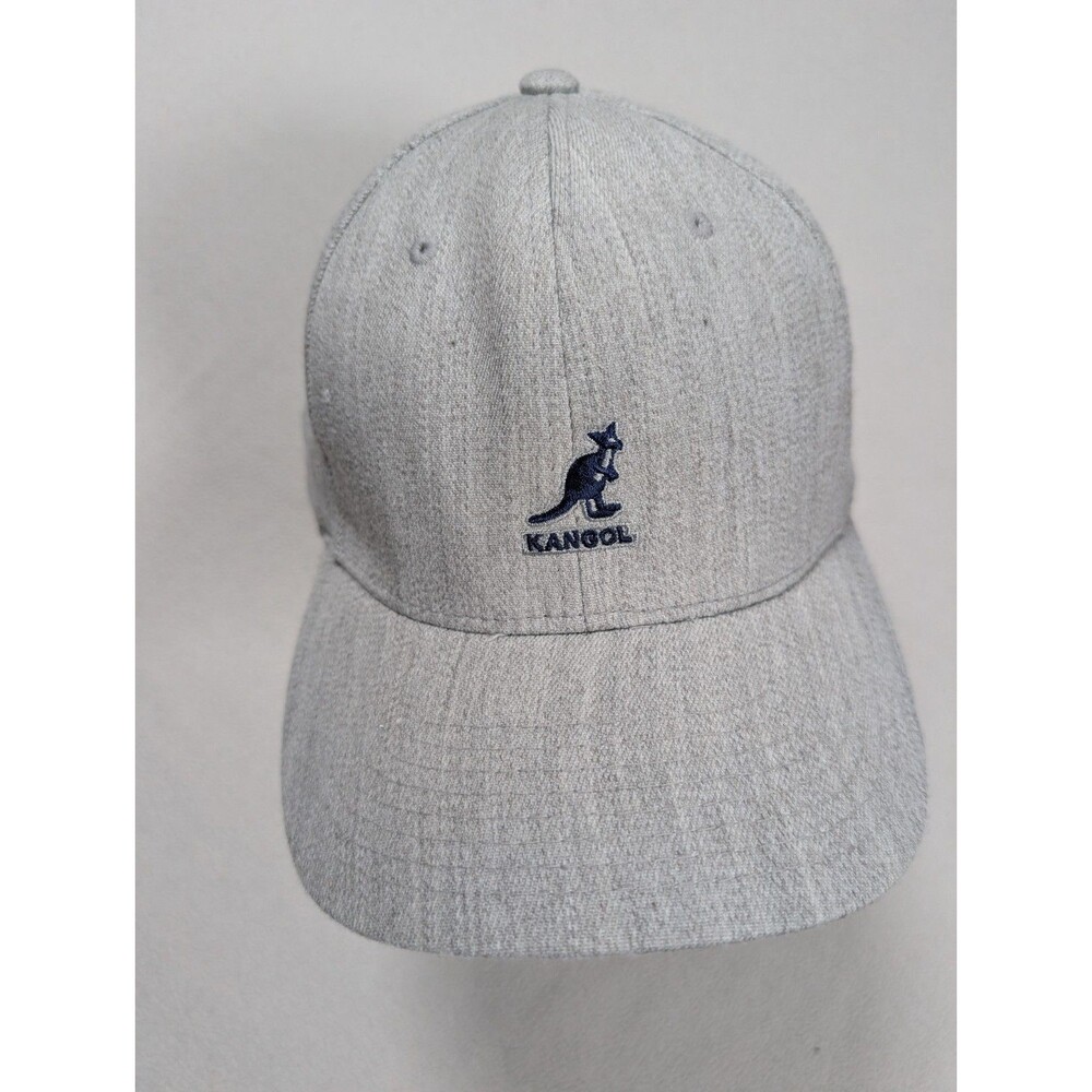 Kangol Wool Flexfit Baseball Hat Fitted Heather Gray Size L/XL Embroidered Logo - Picture 2 of 9